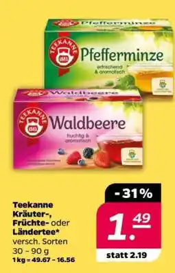 NETTO Teekanne Kräuter-, Früchte- oder Ländertee Angebot