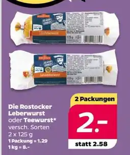 NETTO Die Rostocker Leberwurst oder Teewurst Angebot