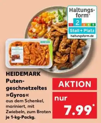 Kaufland HEIDEMARK Puten-geschnetzeltes Gyros Angebot