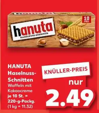 Kaufland HANUTA Haselnuss-Schnitten Angebot