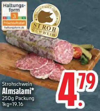 Edeka Strohschwein Almsalami Angebot