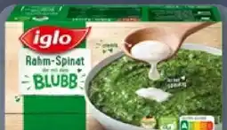Aldi Nord Iglo Rahm-Spinat mit dem Blubb Angebot