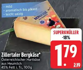 Edeka Zillertaler Bergkäse Angebot