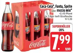 Edeka Coca-Cola, Fanta, Sprite oder mezzo mix Angebot