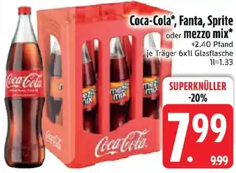 Edeka Coca-Cola, Fanta, Sprite oder mezzo mix Angebot