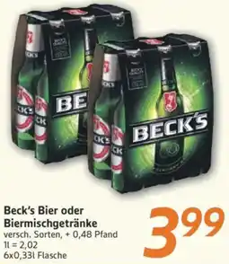 inkoop Beck's Bier oder Biermischgetränke Angebot
