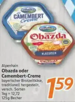 inkoop Alpenhain Obazda oder Camembert-Creme Angebot