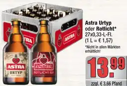 Profi Getränke Astra Urtyp oder Rotlicht Angebot