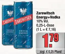 Profi Getränke Zarewitsch Energy+Vodka Angebot