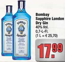 Profi Getränke Bombay Sapphire London Dry Gin Angebot