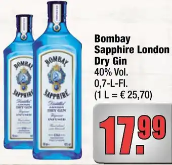 Profi Getränke Bombay Sapphire London Dry Gin Angebot