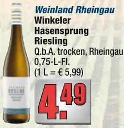 Profi Getränke Weinland Rheingau Winkeler Hasensprung Riesling Angebot