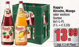Profi Getränke Rapp's Kirsche, Mango Angebot