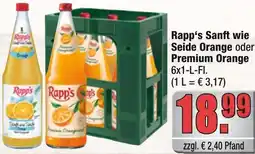 Profi Getränke Rapp's Sanft wie Seide Orange oder Premium Orange Angebot