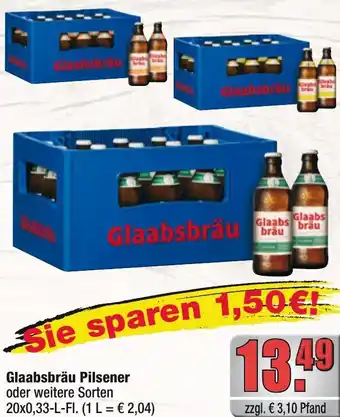 Profi Getränke Glaabsbräu Pilsener Angebot