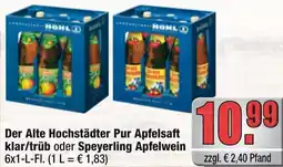 Profi Getränke Der Alte Hochstädter Pur Apfelsaft klar/trüb oder Speyerling Apfelwein Angebot