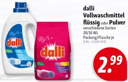 Nah & Frisch dalli Vollwaschmittel flüssig oder Pulver Angebot