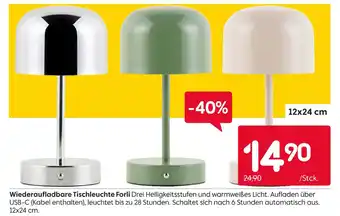 Rusta Wiederaufladbare tischleuchte forli Angebot