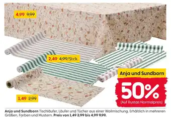 Rusta Anja und sundborn tischläufer Angebot