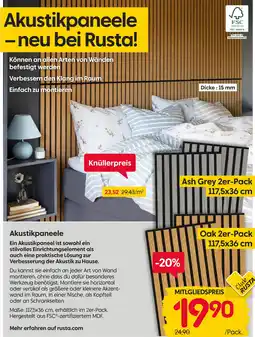 Rusta Ash grey akustikpaneele Angebot