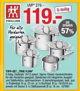 Hofmeister Zwilling topf-set 'true flow' Angebot