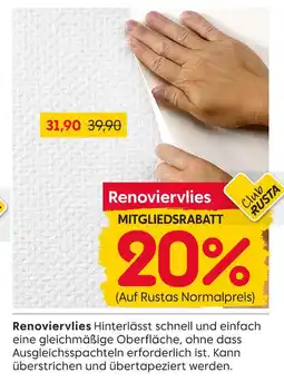 Rusta Renoviervlies Angebot