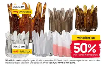 Rusta Windlicht isa 15x15 cm Angebot