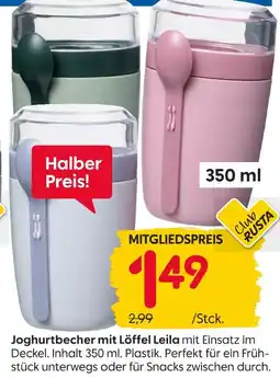 Rusta Joghurtbecher mit löffel leila Angebot