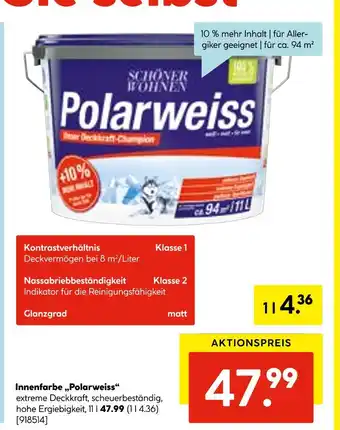 Hellweg Schöner wohnen polarweiss Angebot