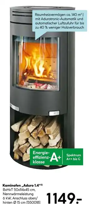 Hellweg Aduro kaminofen 1.4 Angebot