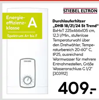 Hellweg Stiebel eltron durchlauferhitzer dhb 18/21/24 st trend Angebot