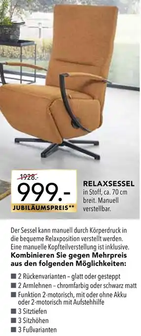 Multipolster Relaxsessel Angebot