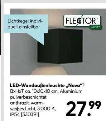 Hellweg Flector led-wandaußenleuchte nova Angebot