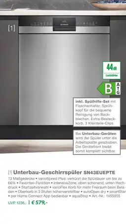 EP Siemens unterbau-geschirrspüler sn43euepte Angebot
