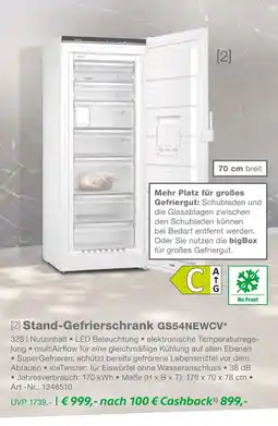 EP Siemens stand-gefrierschrank gs54newcv Angebot