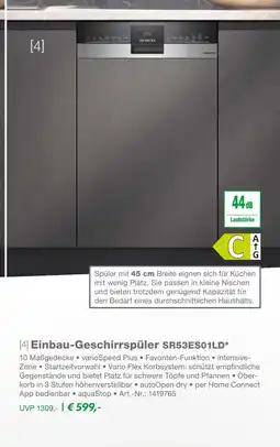 EP Siemens einbau-geschirrspüler sr53es01ld Angebot