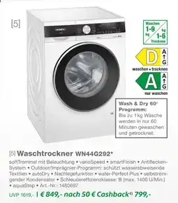 EP Siemens waschtrockner wn44g292 Angebot