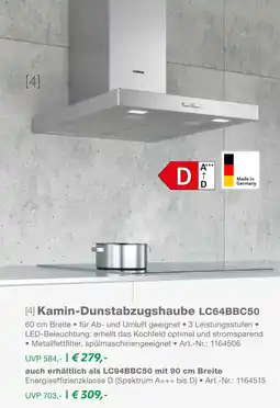 EP Siemens kamin-dunstabzugshaube lc64bbc50 Angebot