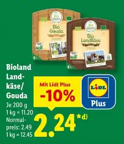 Lidl Bio bauern bioland landkäse Angebot