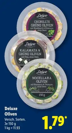 Lidl Deluxe gegrillte grüne oliven Angebot