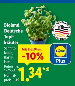 Lidl Bioland deutsche topfkräuter Angebot