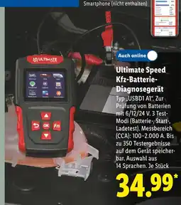 Lidl Ultimate speed kfz-batterie-diagnosegerät Angebot