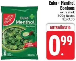 Edeka Gut & Günstig Euka + Menthol Bonbons Angebot