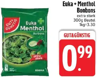 Edeka Gut & Günstig Euka + Menthol Bonbons Angebot