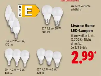 Lidl Livarno home led-lampen e14 Angebot