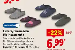 Lidl Esmara filz-hausschuhe damen Angebot