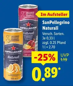 Lidl Sanpellegrino naturali aranciata Angebot