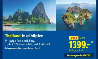Lidl Neon reisen gmbh thailand inselhüpfen Angebot