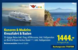 Lidl Aida kanaren & madeira kreuzfahrt & baden Angebot