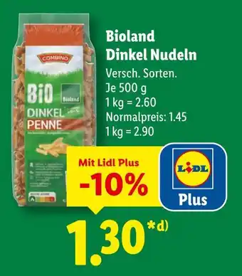 Lidl Combino bioland dinkel nudeln Angebot